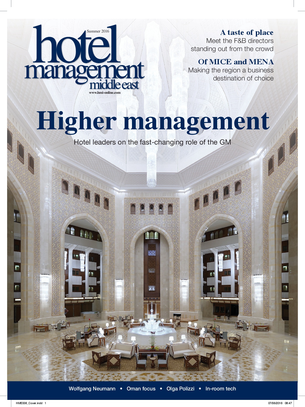 Hotel Management Middle East Summer 2016